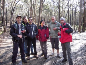 Keen explorers, soon to find a hidden 'cache' of fine chocolates. No wonder they look happy.