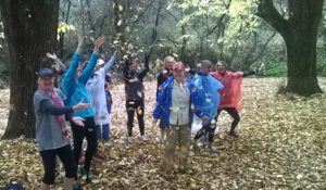 Fun in the autumn foliage at Jubilee Lake, Daylesford.